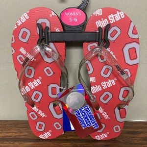 $1 NWT Red Ohio State Flip Flops 5-6 (BUNDLE ONLY)